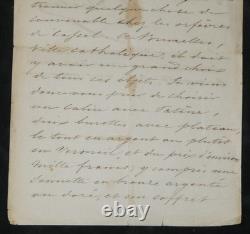 Charles Thélin Lettre autographe signée Napoléon III à Wilhelmshöhe 1870