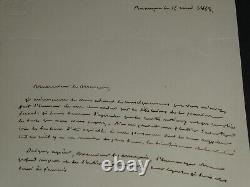 Charles WEISS LETTRE AUTOGRAPHE SIGNÉE &liste titulaire pour un Marquis 1853