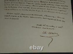 Charles WEISS LETTRE AUTOGRAPHE SIGNÉE &liste titulaire pour un Marquis 1853