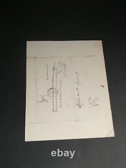 Charles WEISS LETTRE AUTOGRAPHE SIGNÉE &liste titulaire pour un Marquis 1853