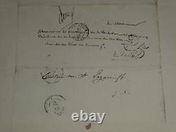 Charles WEISS LETTRE AUTOGRAPHE SIGNÉE &liste titulaire pour un Marquis 1853