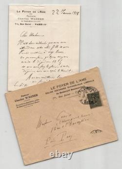 Charles Wagner Pasteur Lettre autographe signée Foyer de l'Ame 1918