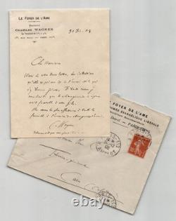 Charles Wagner Pasteur Lettre autographe signée à Mr Cousin 1908