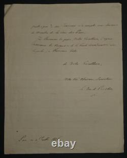 Charles de Choiseul-Praslin -Lettre autographe signée au Chancelier Dambray, 1826
