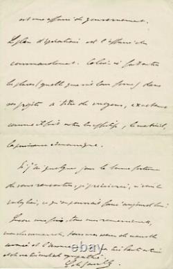 Charles de GAULLE Lettre autographe signée. 1926. La défense de la France