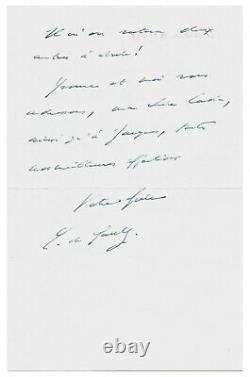 Charles de GAULLE / Lettre autographe signée / Edith Piaf / Ses Mémoires / 1970