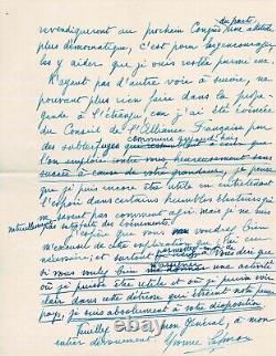 Charles de GAULLE Lettre autographe signée. La victoire des communistes en 1946