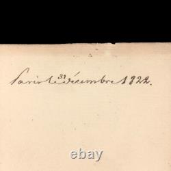 Chateaubriand Rare Lettre Signée À Un Diplomate. Restauration. Paris. 1822