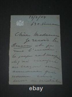 Christine BLAZE-LETTRE AUTOGRAPHE SIGNÉE avec enveloppe à Madame MACHARD- 1804