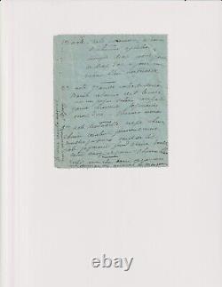 Circa 1880. Réjane. Théâtre. Comédie. Lettre autographe signée. Superbe texte++