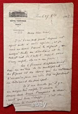 Cl2-lettre Autographe Signée-pierre Decourcelle-affiche-1902