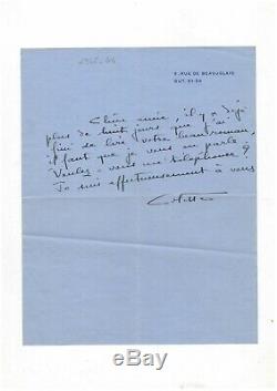 Colette / Deux Lettres Autographes Signées (1945-1946) / L'étoile Vesper