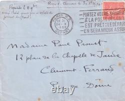 Colette Lettre autographe signée Claridge 1930