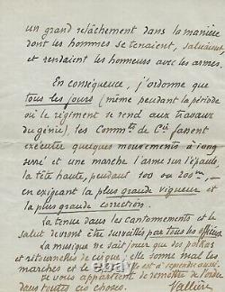 Colonel Pierre-Emile de VALLIERES Lettre autographe signée 1ère Guerre