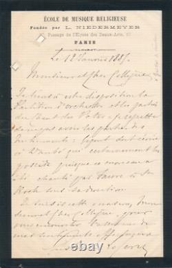 Compositeur Gustave LEFÈVRE 4 lettres autographes signées belle correspondance