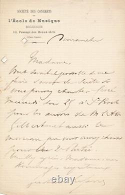 Compositeur Gustave LEFÈVRE 4 lettres autographes signées belle correspondance