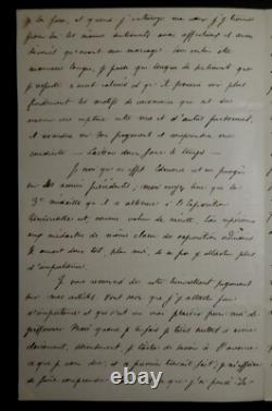 Comte Clement De Ris Lettre Autographe Signee, Palais Du Louvre, 1856