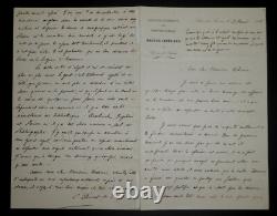 Comte Clement De Ris Lettre Autographe Signee, Palais Du Louvre, 1856