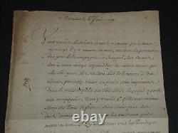 Comte de Toulouse de Bourbon Lettre avec Annotation autographe signée 1703