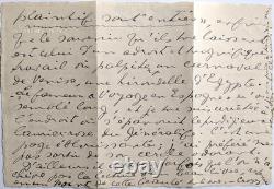 Comtesse de Noailles, lettre autographe signée (19)26, en répone à une enquête