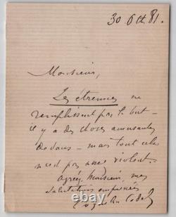 Coquelin aîné & cadet Lettre et carte autographes signées Comédie-Française