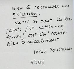 Correspondance JEAN PAULHAN Ensemble 5 Lettres autographes signées NRF Gallimard