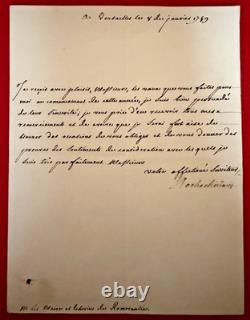 Cr76-lettre Autographe Signée-rochechouart-mortemart-1759