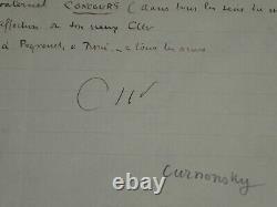 Curnonsky Lettre Autographe Signée de 1934 Prince des Gastronomes de Meymac