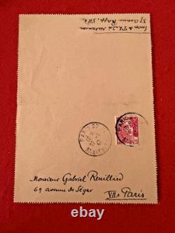 Cv91-lettre Autographe Signée-thadée Natanson-revue Blanche-1947