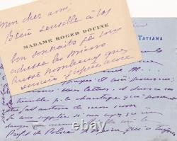 Cyprienne DUBERNET HERIOT DOUINE 2 cartes autographes signées