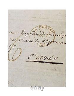 DELACROIX George SAND / Lettre autographe signée / Chopin / Romantisme