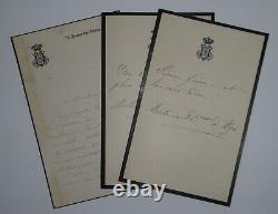 DUCHESSE Anne de ROCHECHOUART LOT DE TROIS LETTRES AUTOGRAPHES SIGNÉES, PARIS