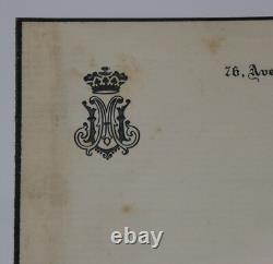 DUCHESSE Anne de ROCHECHOUART LOT DE TROIS LETTRES AUTOGRAPHES SIGNÉES, PARIS