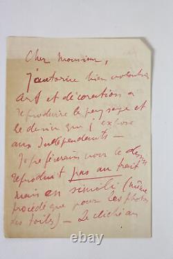 DUNOYER DE SEGONZAC Lettre signée AUTOGRAPHE 1930