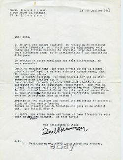 Dada Surréalisme Raoul Hausmann lettre signée