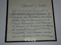Dame d'honneur, Henriette de Belgique LETTRE AUTOGRAPHE SIGNÉE à 8j de sa mort