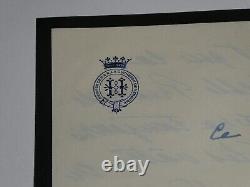 Dame d'honneur, Henriette de Belgique LETTRE AUTOGRAPHE SIGNÉE à 8j de sa mort