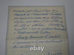 Dame d'honneur, Henriette de Belgique LETTRE AUTOGRAPHE SIGNÉE à 8j de sa mort