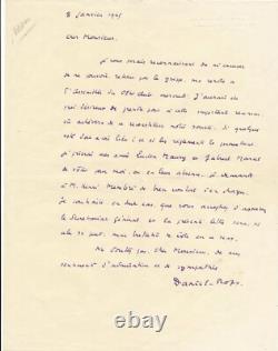 Daniel-Rops 4 lettres autographes signées et 4 cartes autographes signées