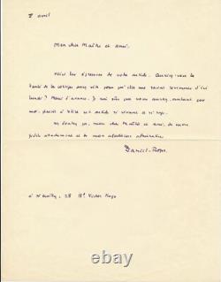 Daniel-Rops 4 lettres autographes signées et 4 cartes autographes signées