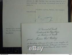 De Gaulle, lettre signée sur le Renouveau Français Paul Valéry 1959 AUTOGRAPHE