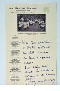 Deux lettres autographes signées Yvonne Sarcey Paris 1945