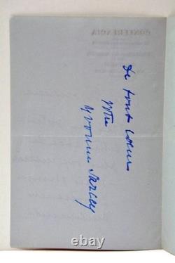 Deux lettres autographes signées Yvonne Sarcey Paris 1945