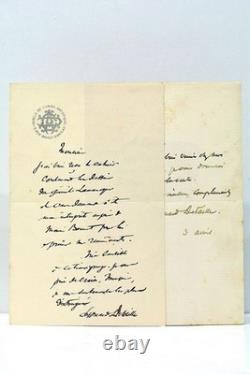 Deux lettres autographes signées d'Edouard Detaille 1890
