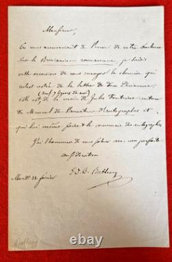 Df55-lettre Autographe Signée-j. B. Bathery-jules Fontaine-autographes