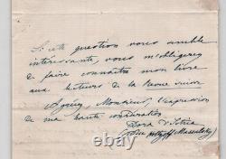 Dora d'Istria Lettre autographe signée Sur son ouvrage Les Femmes en Orient