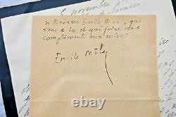 EMILE MLE cartes & lettres autographes manuscrites & signées