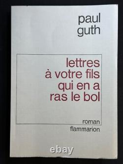 EO Paul Guth Lettres à votre fils tirage de tête envoi autographe signé 1976