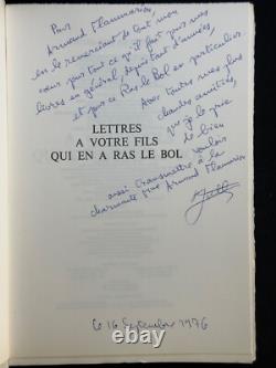 EO Paul Guth Lettres à votre fils tirage de tête envoi autographe signé 1976