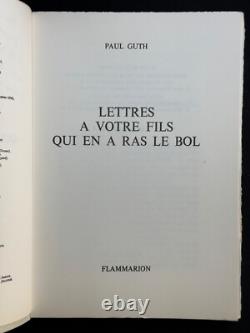 EO Paul Guth Lettres à votre fils tirage de tête envoi autographe signé 1976